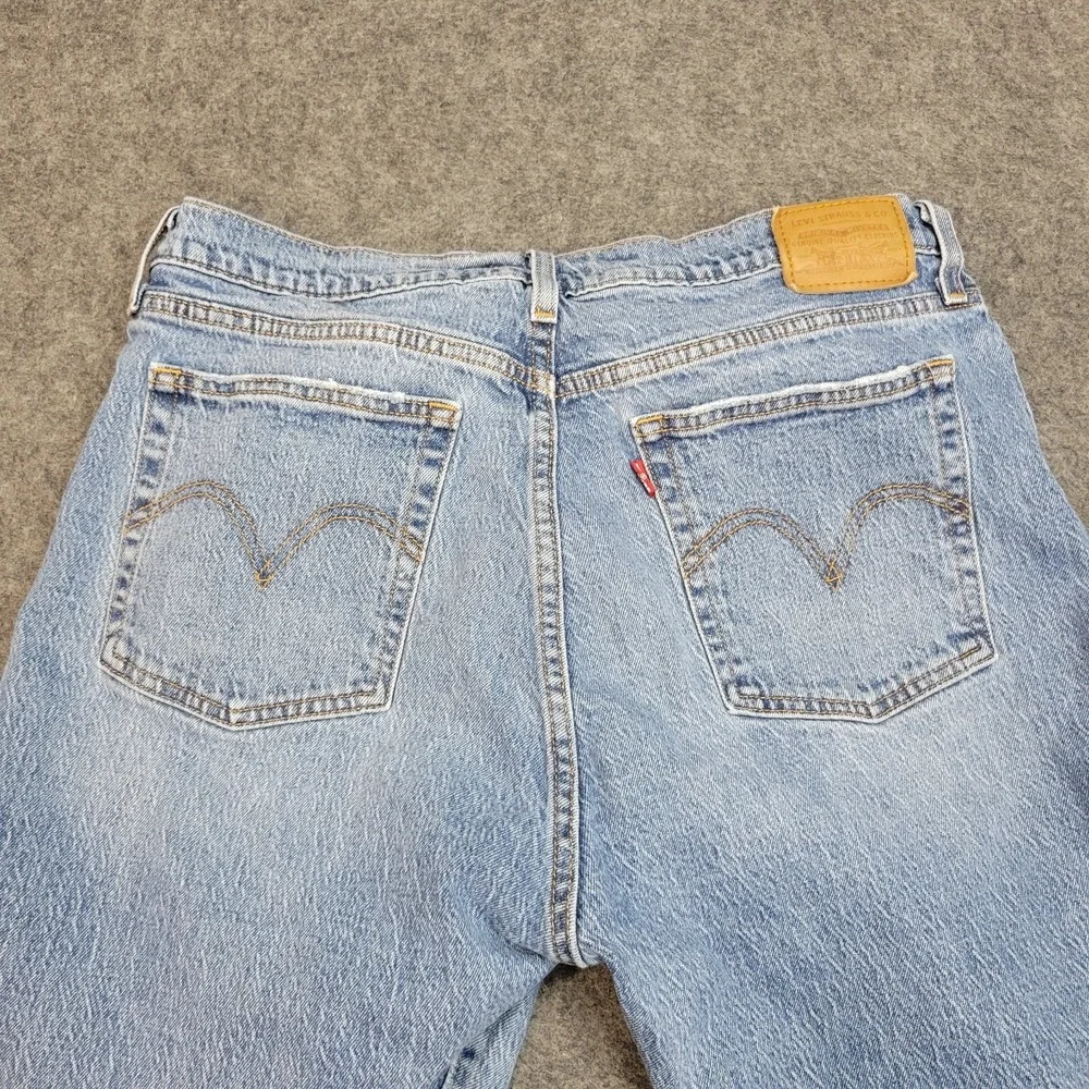 Levis Jeans Womens 32 Premium Boho Streetwear Grunge Ribcage Straight Ankle - Picture 5 of 11